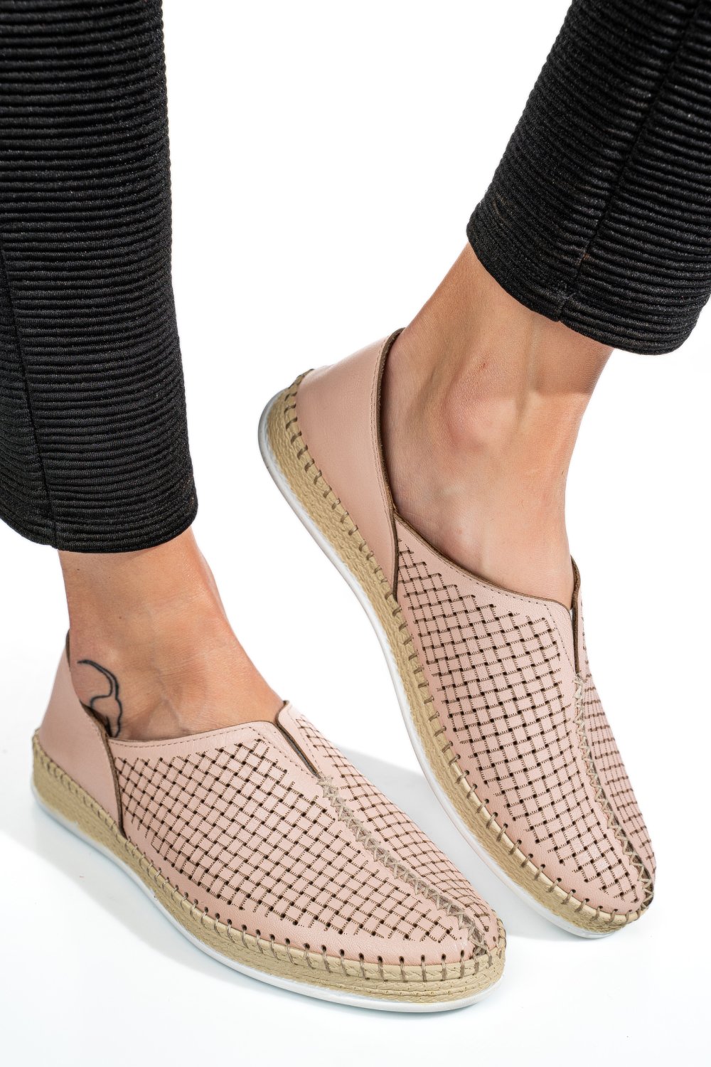 PANTOFI SPORT ROZ PIELE NATURALA 1PC32-3