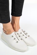 PANTOFI SPORT ALBI PIELE NATURALA 8PC6223