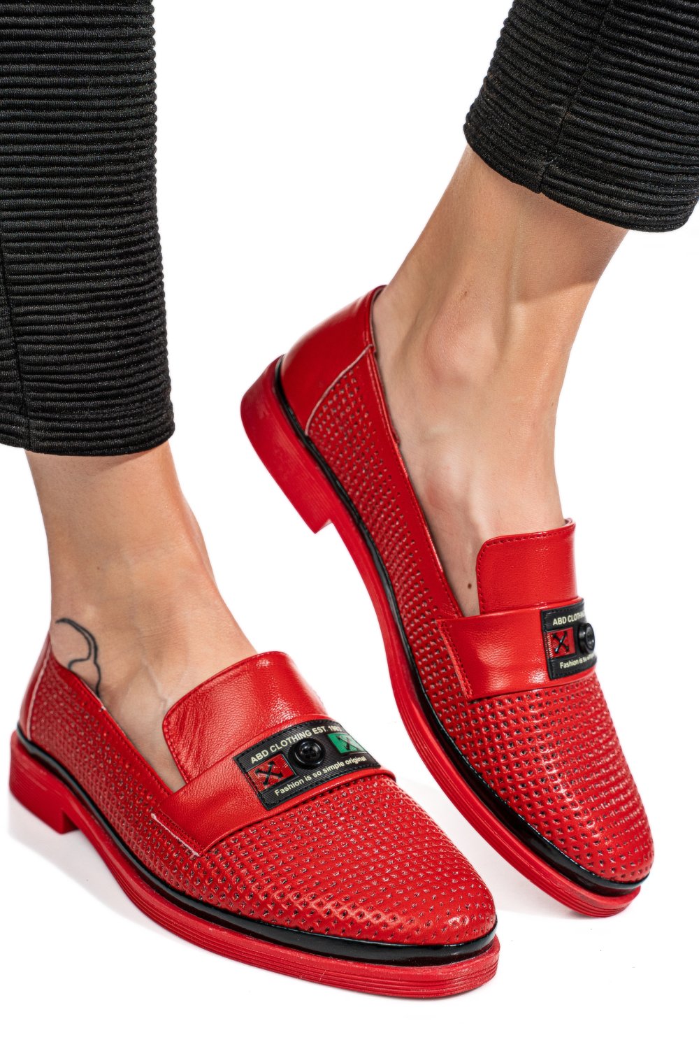 PANTOFI ROSII PIELE NATURALA 1PC121