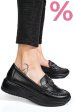 Mocasini negri piele naturala 4pc005