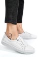 Pantofi sport albi piele naturala 5pc00