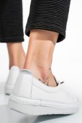PANTOFI SPORT ALBI PIELE NATURALA 5PC00