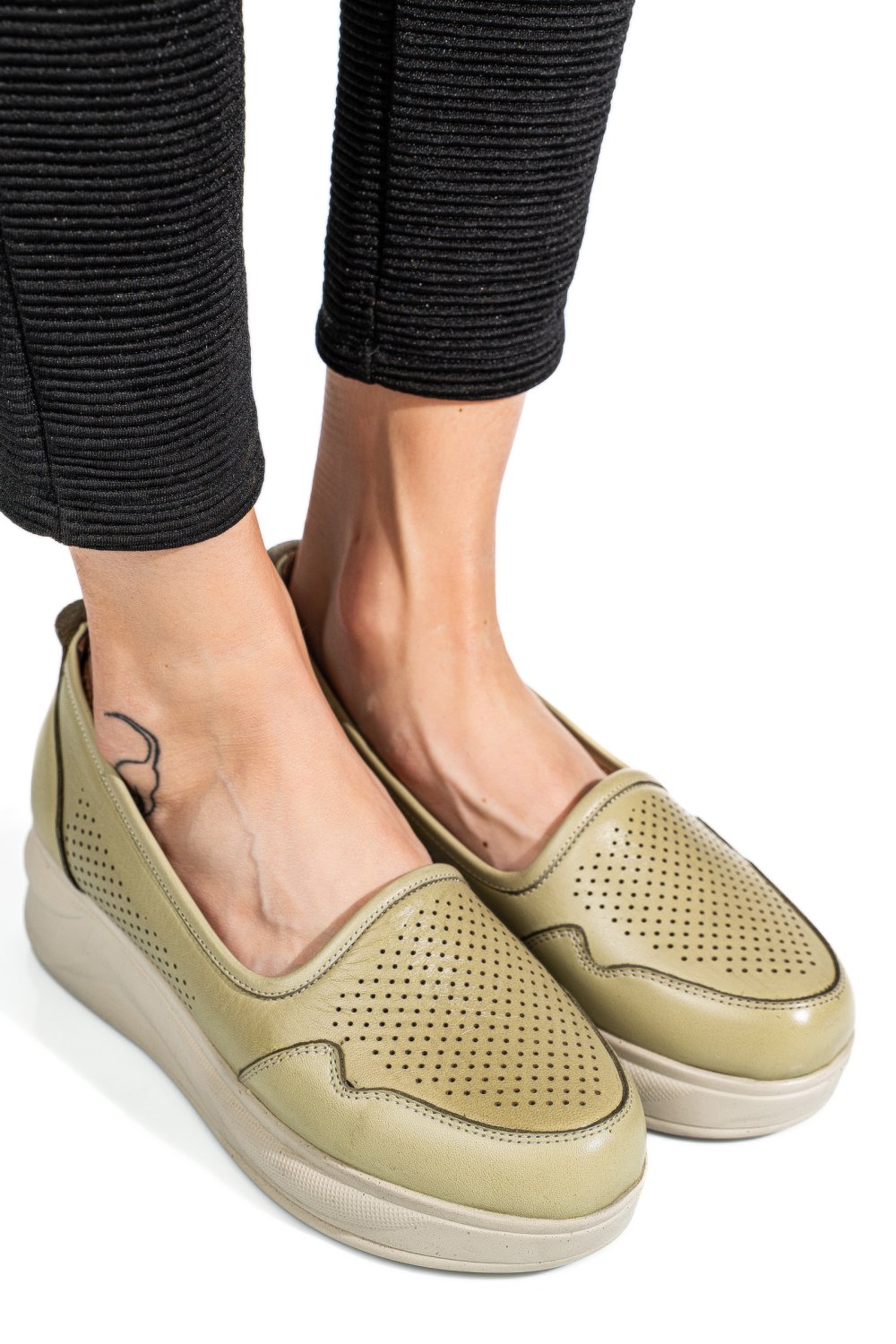 PANTOFI OLIVE PIELE NATURALA 2PC007