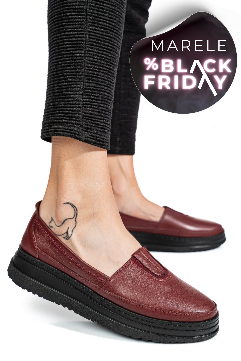 MOCASINI BORDO PIELE NATURALA 1PC967