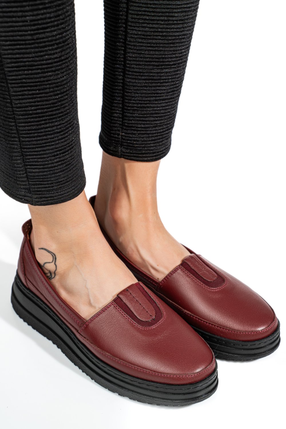 MOCASINI BORDO PIELE NATURALA 1PC967