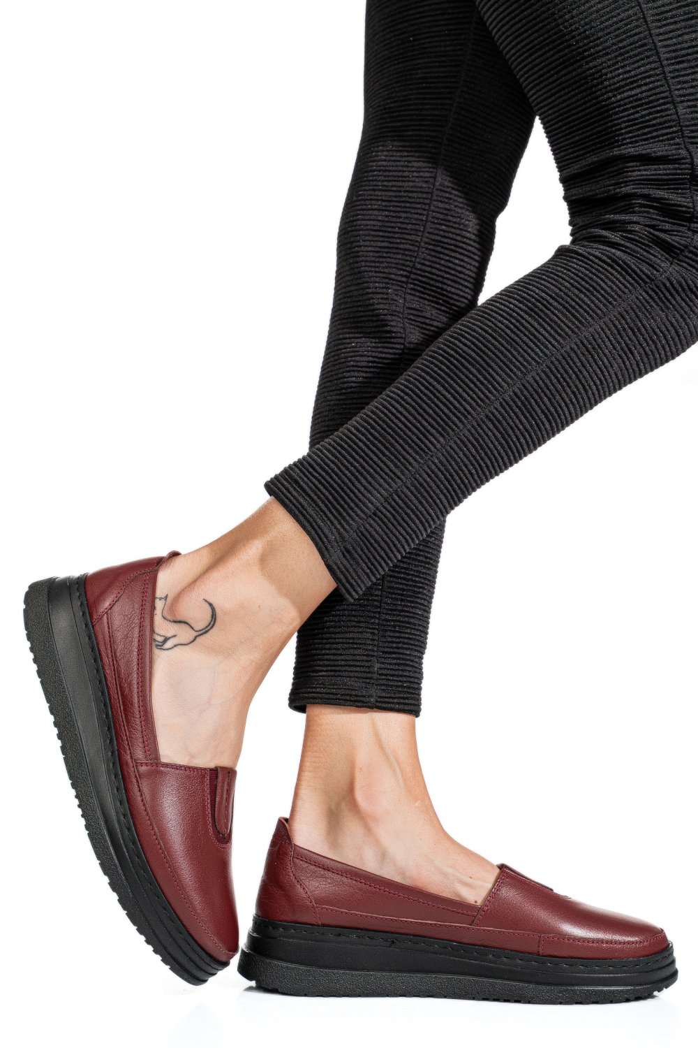 MOCASINI BORDO PIELE NATURALA 1PC967