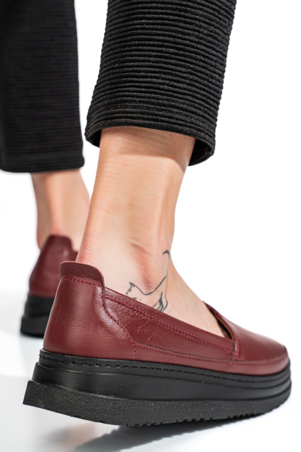 MOCASINI BORDO PIELE NATURALA 1PC967