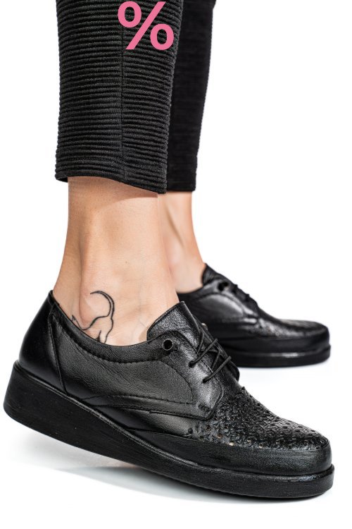 Pantofi negri piele naturala 6pc01