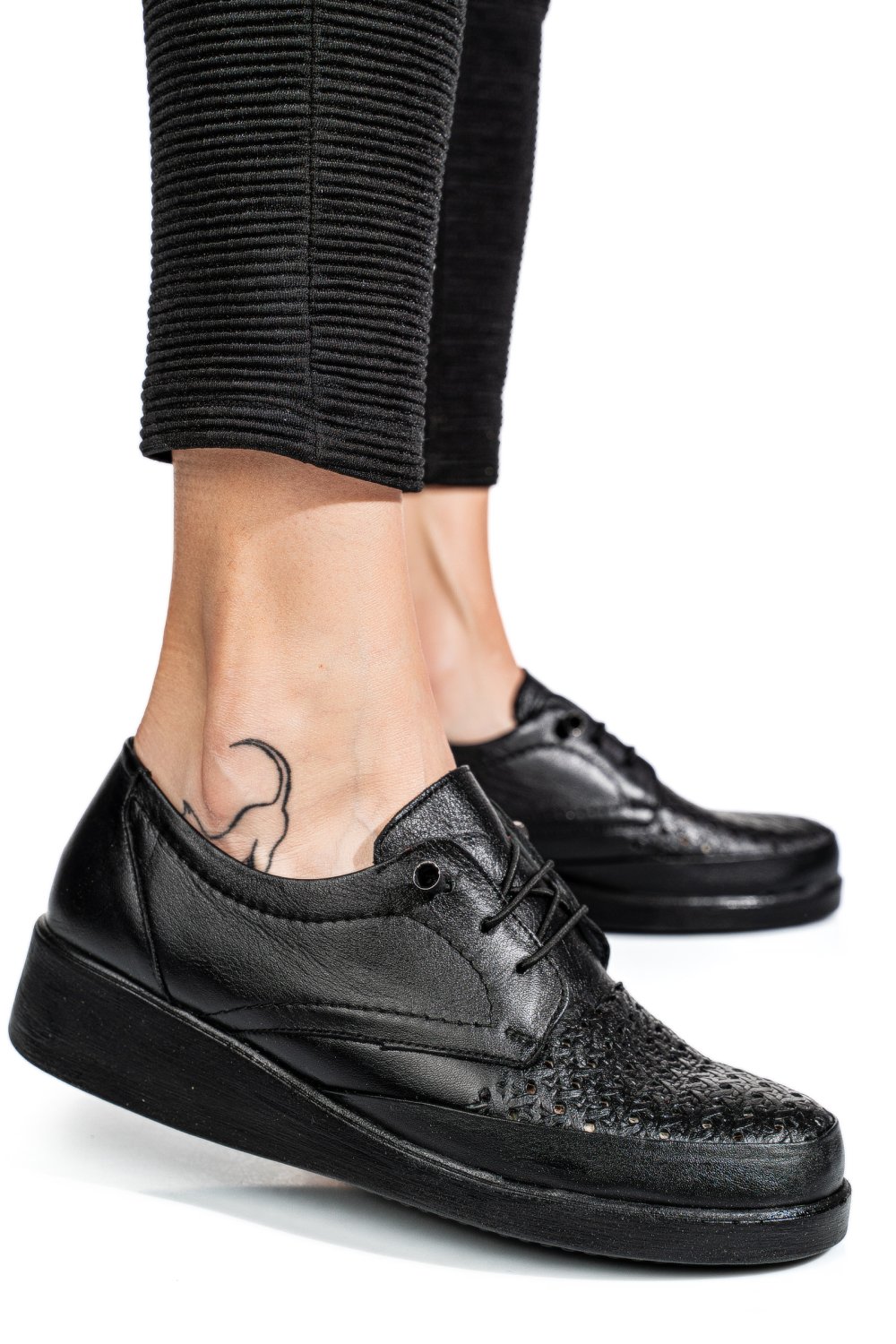 PANTOFI NEGRI PIELE NATURALA 6PC01