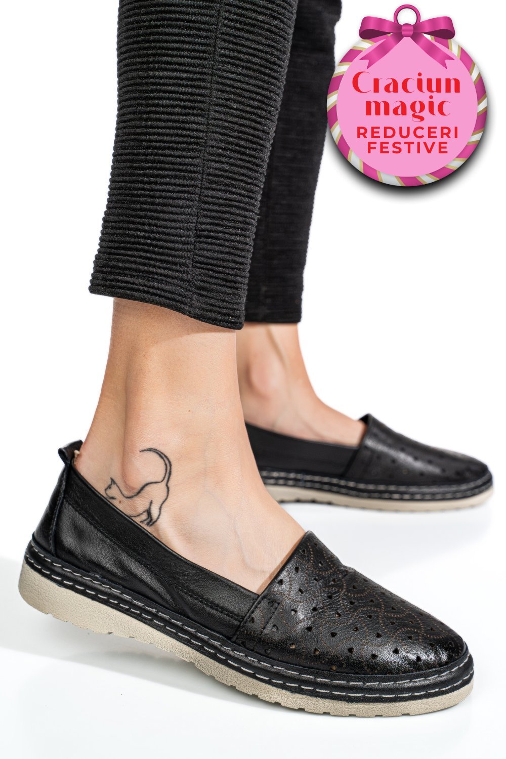 ESPADRILE NEGRE PIELE NATURALA 9PC0