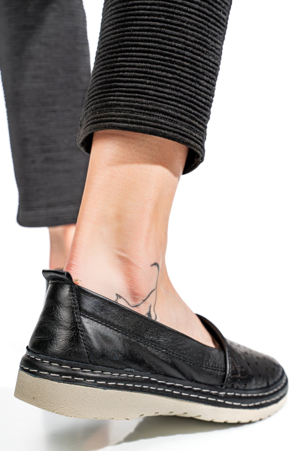 ESPADRILE NEGRE PIELE NATURALA 9PC0