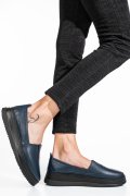MOCASINI ALBASTRI PIELE NATURALA 1PC967