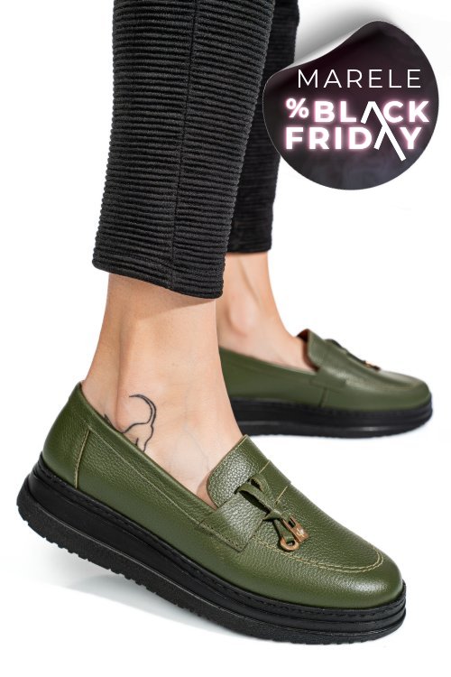 Mocasini verzi piele naturala 1pc982