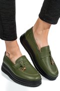 MOCASINI VERZI PIELE NATURALA 1PC982