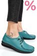 Mocasini turcoaz piele naturala 3pc03