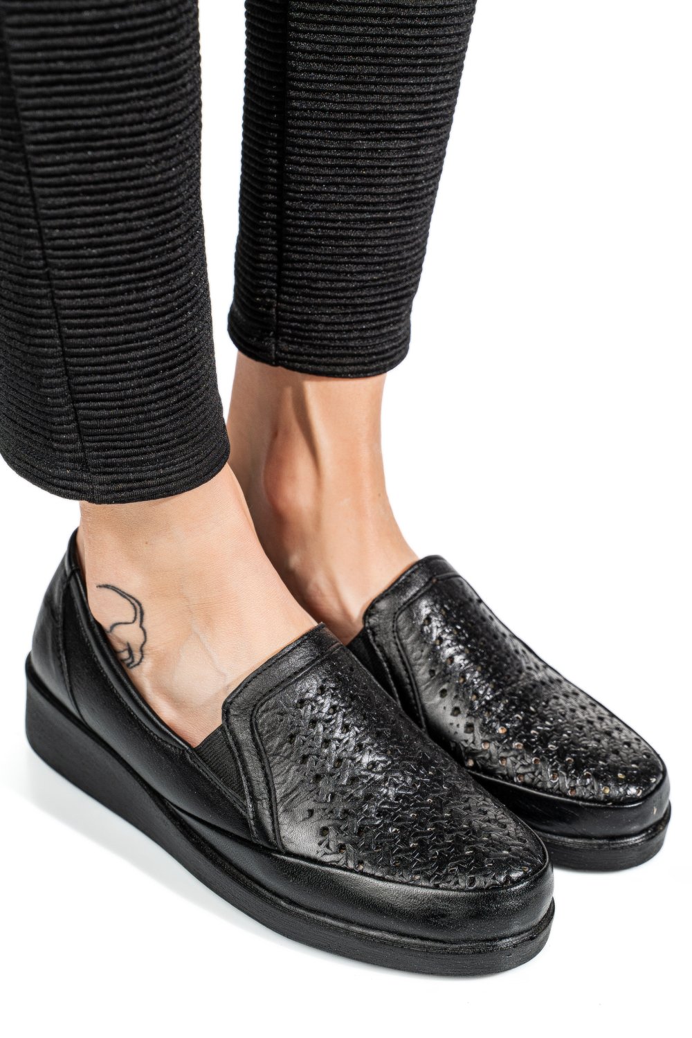 PANTOFI NEGRI PIELE NATURALA 6PC02