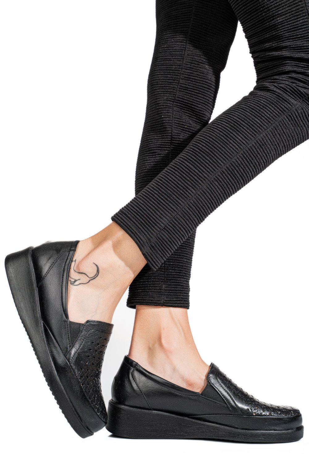 PANTOFI NEGRI PIELE NATURALA 6PC02