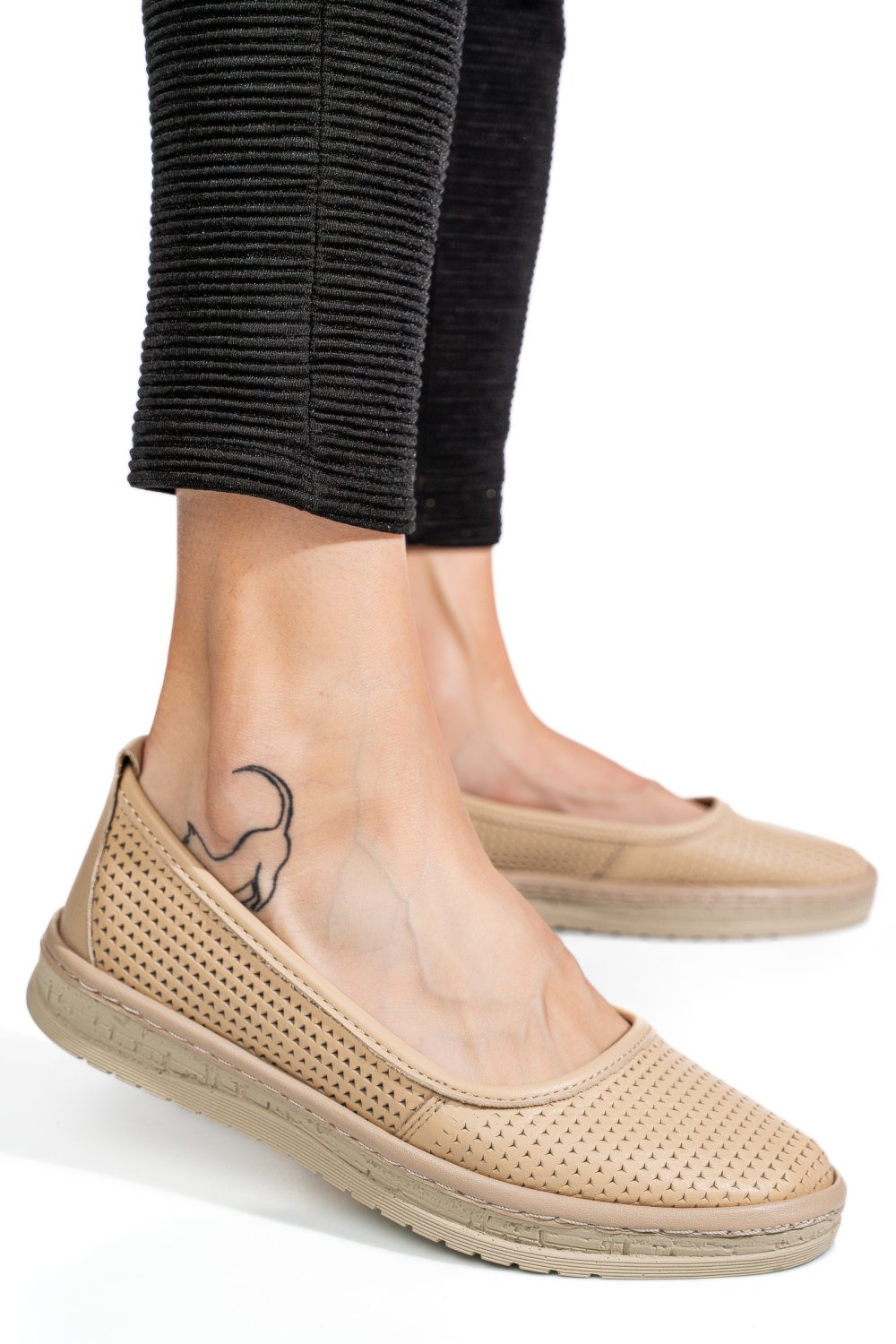 ESPADRILE BEJ PIELE NATURALA 1PC03