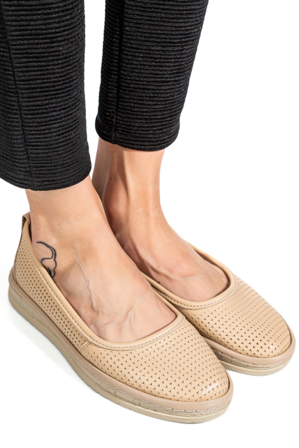 ESPADRILE BEJ PIELE NATURALA 1PC03
