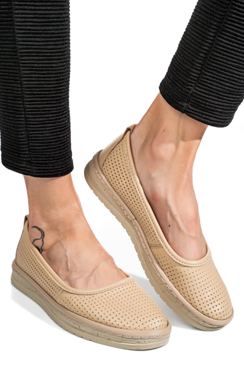 ESPADRILE BEJ PIELE NATURALA 1PC03