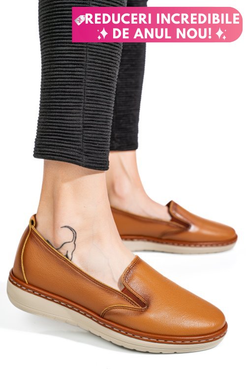 Mocasini maro piele naturala 0pc36