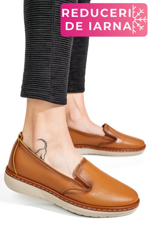 Mocasini maro piele naturala 0pc36