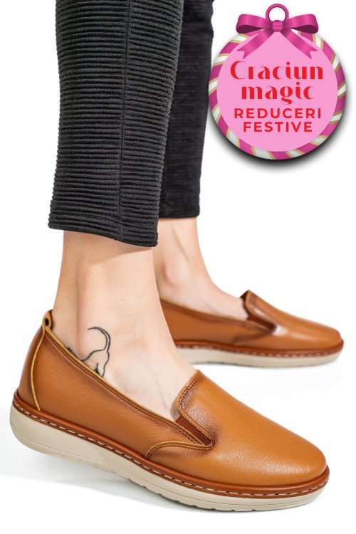 Mocasini maro piele naturala 0pc36