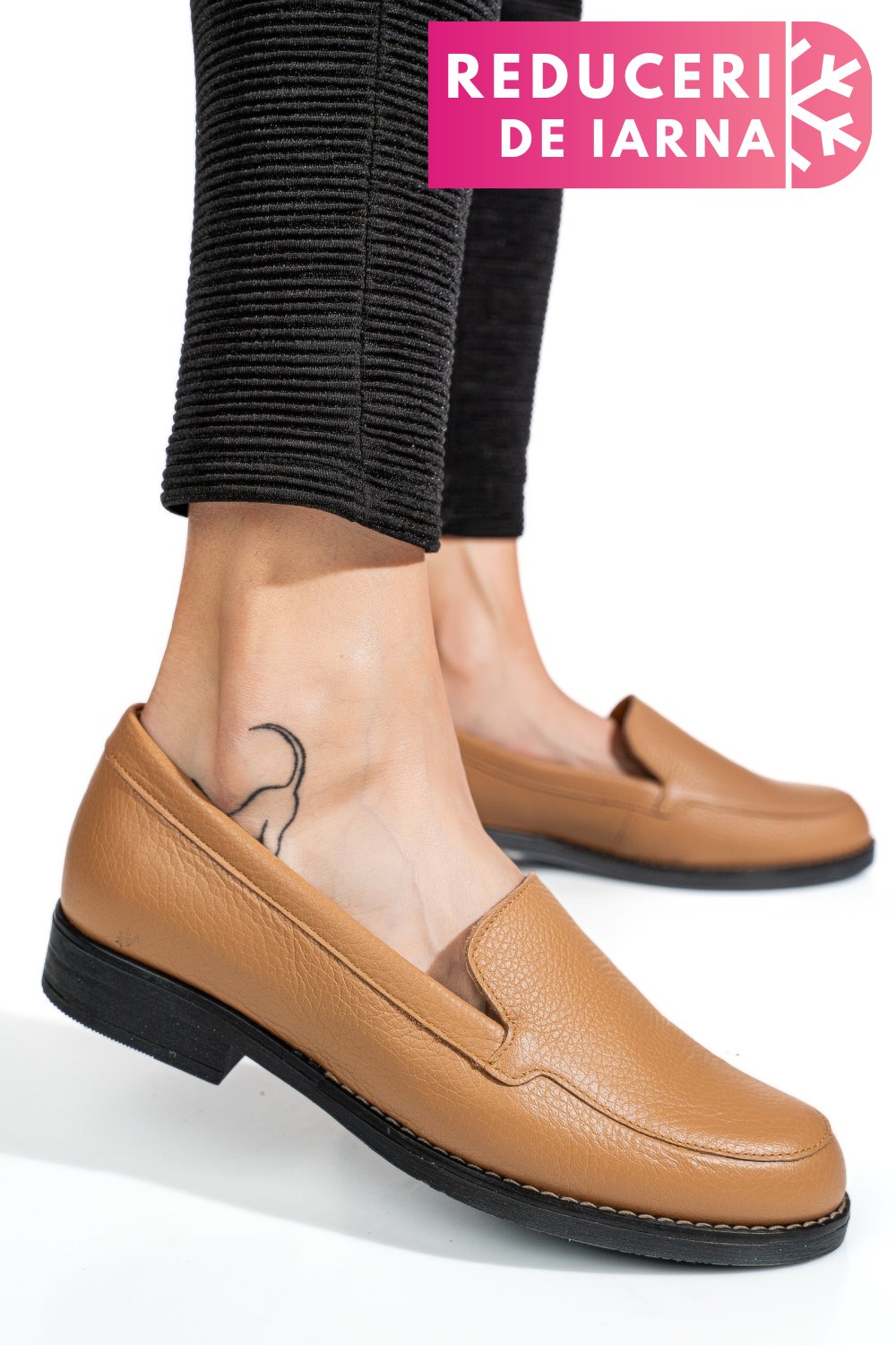 MOCASINI MARO DESCHIS PIELE NATURALA 1PC110