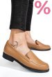 Mocasini maro deschis piele naturala 1pc110