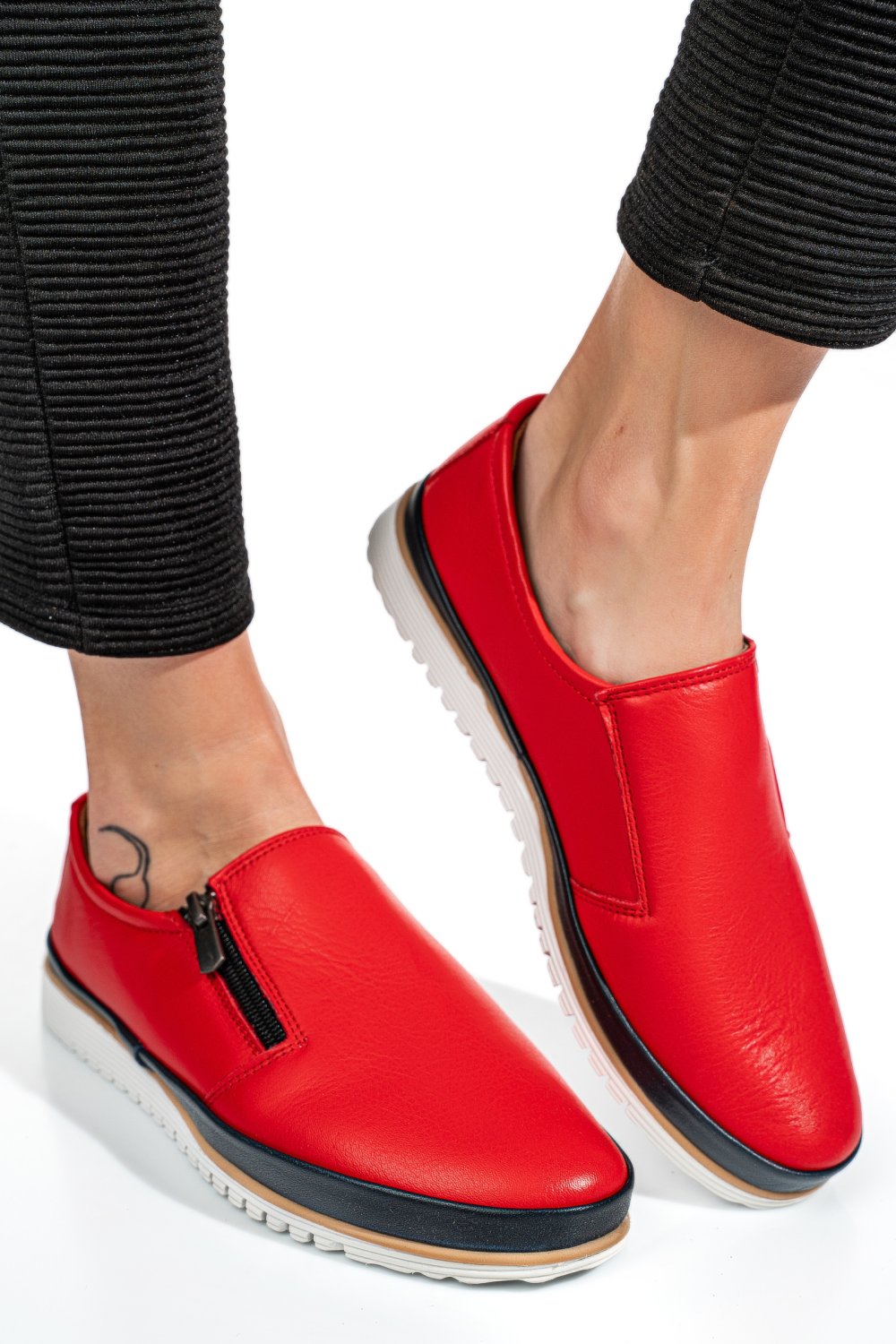 ESPADRILE ROSII PIELE NATURALA 0PC10