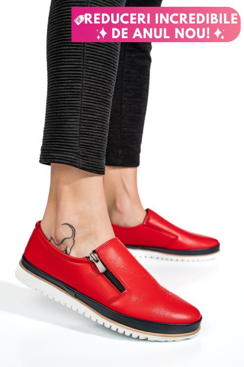 Espadrile rosii piele naturala 0pc10