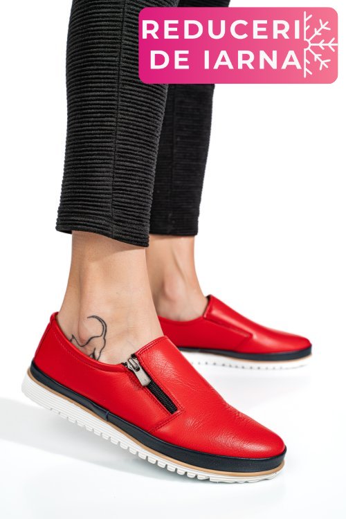 Espadrile rosii piele naturala 0pc10