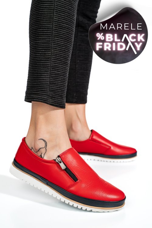 Espadrile rosii piele naturala 0pc10