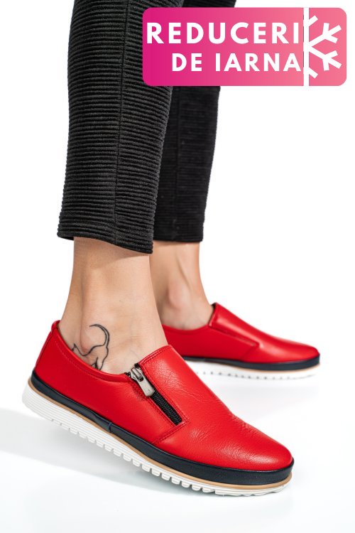 Espadrile rosii piele naturala 0pc10