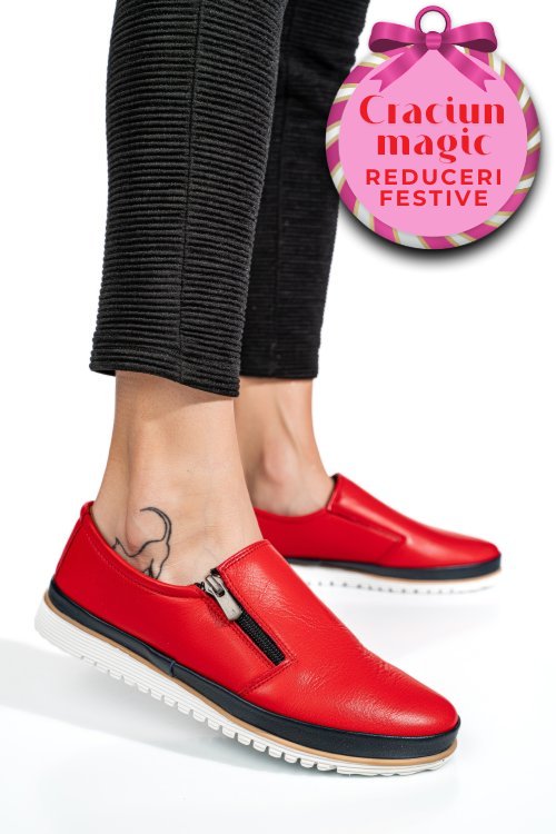 Espadrile rosii piele naturala 0pc10