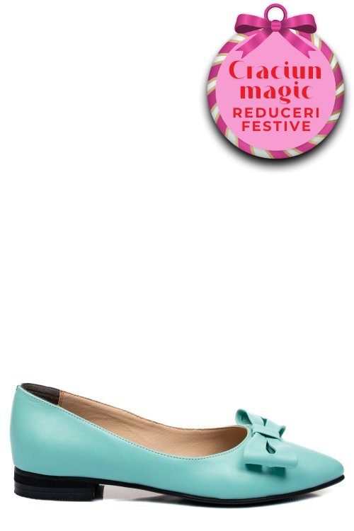 Balerini turcoaz piele naturala 3pc15