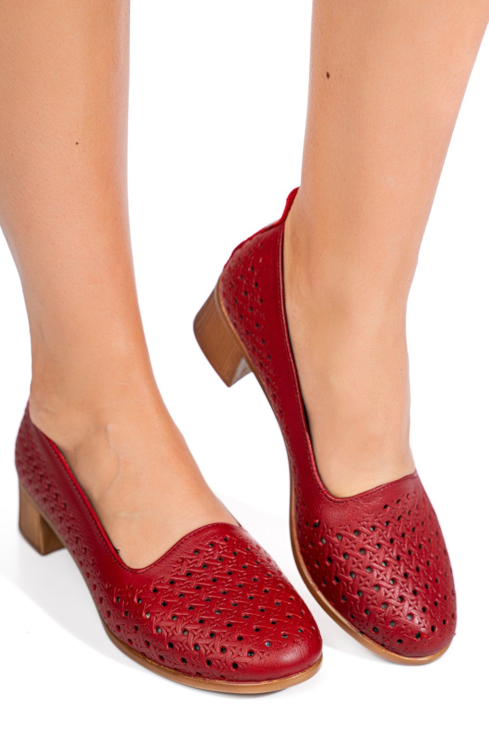 PANTOFI ROSII PIELE NATURALA 3PC06MM