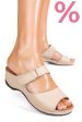 Papuci bej piele naturala 1pc312