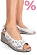 Sandale albe piele naturala 6s7700am