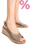 SANDALE TAUPE PIELE NATURALA 6S7700AM
