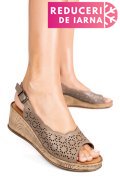 SANDALE TAUPE PIELE NATURALA 6S7700AM