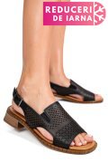 SANDALE NEGRE PIELE NATURALA 5S770320