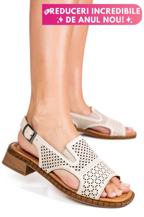 Sandale bej piele naturala 5s770320