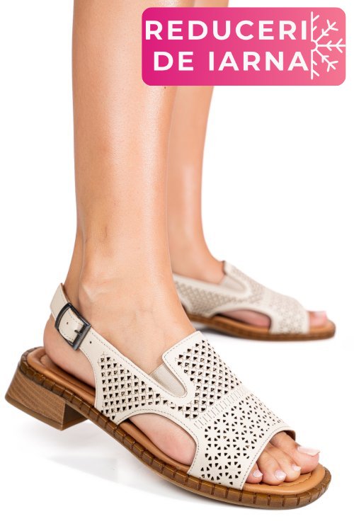 Sandale bej piele naturala 5s770320