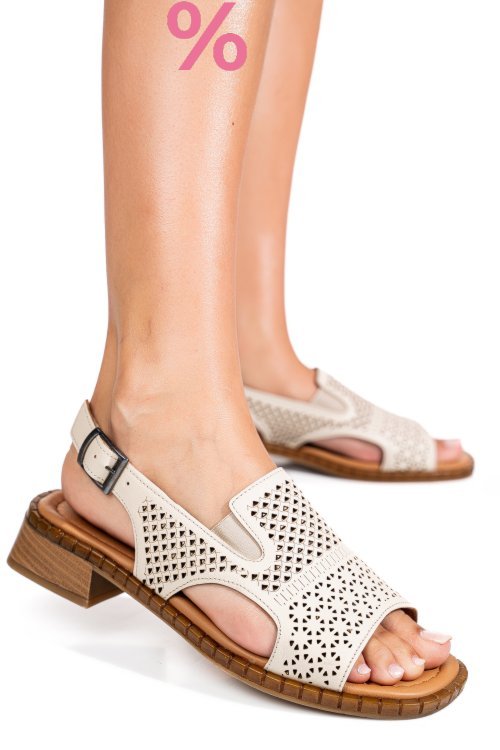 Sandale bej piele naturala 5s770320