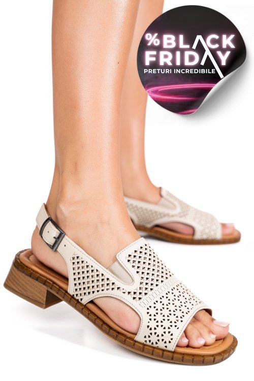 Sandale bej piele naturala 5s770320