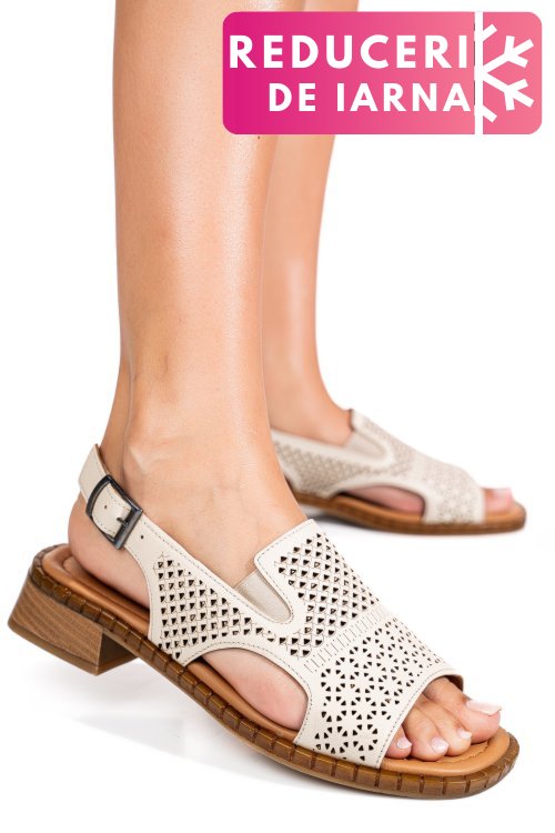 Sandale bej piele naturala 5s770320