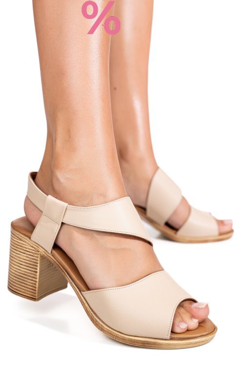 Sandale bej piele naturala 0s7775
