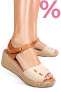 SANDALE BEJ PIELE NATURALA 1S7757
