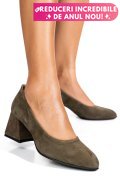 PANTOFI KHAKI PIELE NATURALA INTOARSA 5S77006